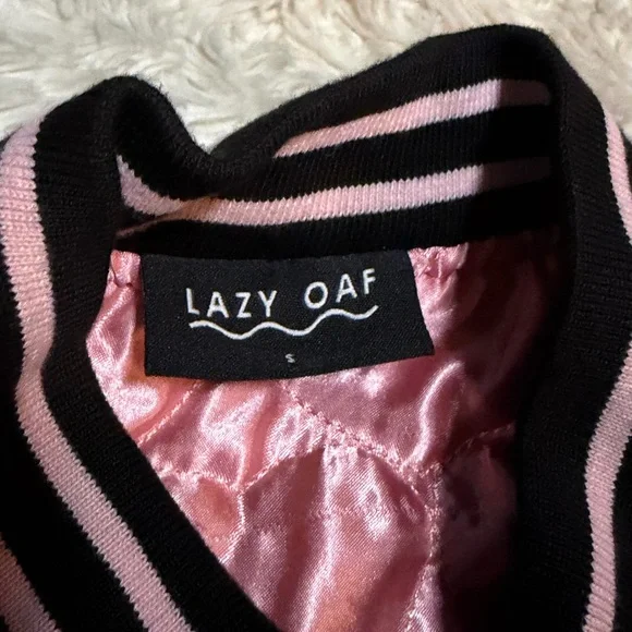 Lazy Oaf You Used To Be Weird Bomber Jacket - Size Small - Picture 4 of 7